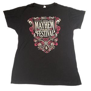 Mayhem Festival 2013 Women’s  T-Shirt Size XL Petite Rockstar Rock Music